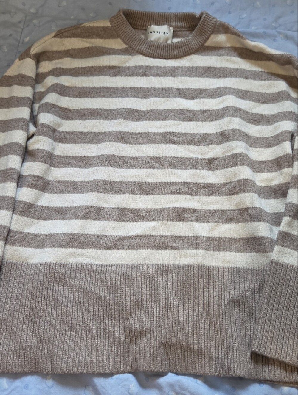 Industry Striped Crewneck Sweater